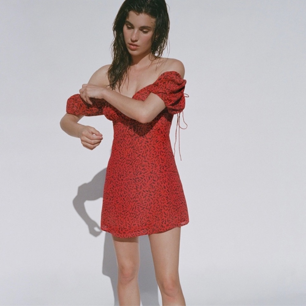 Realisation Par Venus Dress in Red Squiggle